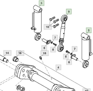 John Deere 7830 Siłownik Hydrauliczny Łącze Środkowe RE192527 RE192527 - Υδραυλικός κύλινδρος για Γεωργικά μηχανήματα: φωτογραφία 2 John Deere 7830 Siłownik Hydrauliczny Łącze Środkowe RE192527 RE192527 - Υδραυλικός κύλινδρος για Γεωργικά μηχανήματα: φωτογραφία 2