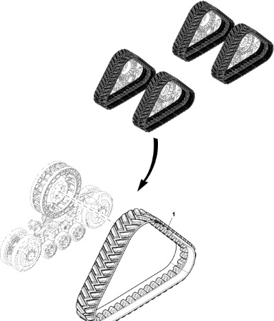 John Deere 9470RX - Gumowy pas gąsienicy R565018 (Gąsienice i obciąźniki) - Ερπύστρια για Γεωργικά μηχανήματα: φωτογραφία 1 John Deere 9470RX - Gumowy pas gąsienicy R565018 (Gąsienice i obciąźniki) - Ερπύστρια για Γεωργικά μηχανήματα: φωτογραφία 1