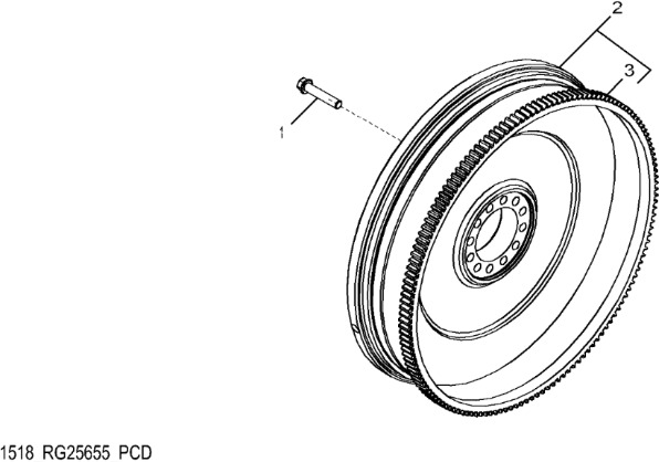 John Deere 9470RX - Koło zamachowe RE61413 (Silnik) - Σφόνδυλος για Γεωργικά μηχανήματα: φωτογραφία 1 John Deere 9470RX - Koło zamachowe RE61413 (Silnik) - Σφόνδυλος για Γεωργικά μηχανήματα: φωτογραφία 1