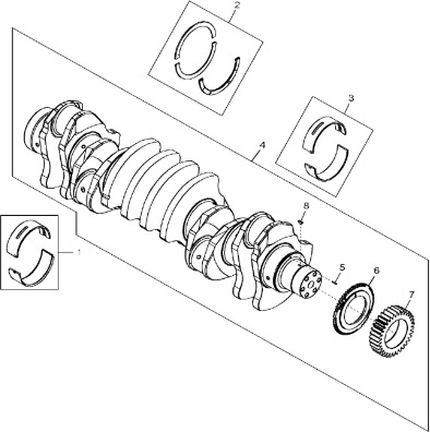 John Deere 9470RX - Wał korbowy RE539339 (Silnik) - Στροφαλοφόρος για Γεωργικά μηχανήματα: φωτογραφία 1 John Deere 9470RX - Wał korbowy RE539339 (Silnik) - Στροφαλοφόρος για Γεωργικά μηχανήματα: φωτογραφία 1