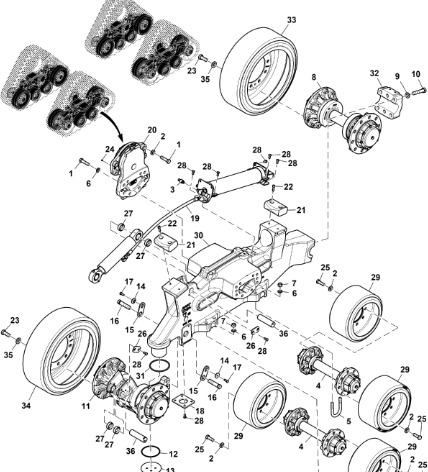 John Deere 9470RX - Zestaw koła i opony RE272331 (Gąsienice i obciąźniki) - Ανταλλακτικά συστήματος κύλισης για Τρακτέρ: φωτογραφία 1 John Deere 9470RX - Zestaw koła i opony RE272331 (Gąsienice i obciąźniki) - Ανταλλακτικά συστήματος κύλισης για Τρακτέρ: φωτογραφία 1