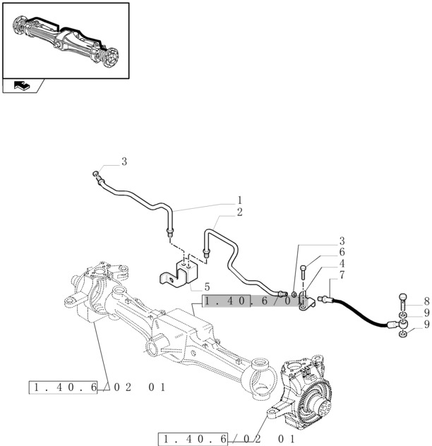New Holland T6010 Linia hamulcowa 87587725 - Γραμμή/ Σωλήνας φρένων για Τρακτέρ: φωτογραφία 1 New Holland T6010 Linia hamulcowa 87587725 - Γραμμή/ Σωλήνας φρένων για Τρακτέρ: φωτογραφία 1