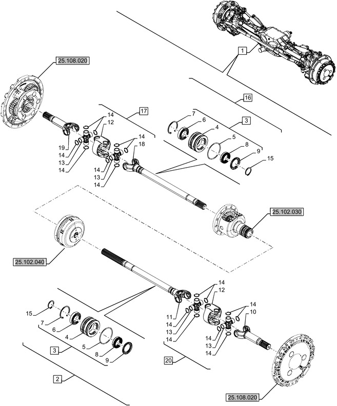 New Holland T6070 Półoś 14t, 1047,15mm l 47925815 - Ημιαξονιο για Γεωργικά μηχανήματα: φωτογραφία 1 New Holland T6070 Półoś 14t, 1047,15mm l 47925815 - Ημιαξονιο για Γεωργικά μηχανήματα: φωτογραφία 1