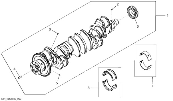 R104587 John Deere 8345R - Bieg - Στροφαλοφόρος για Γεωργικά μηχανήματα: φωτογραφία 1 R104587 John Deere 8345R - Bieg - Στροφαλοφόρος για Γεωργικά μηχανήματα: φωτογραφία 1
