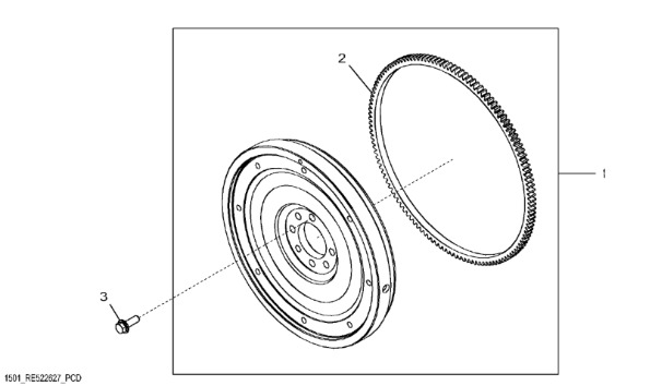 RE522628 John Deere 8345R - Koło zamachowe - Σφόνδυλος για Γεωργικά μηχανήματα: φωτογραφία 1 RE522628 John Deere 8345R - Koło zamachowe - Σφόνδυλος για Γεωργικά μηχανήματα: φωτογραφία 1