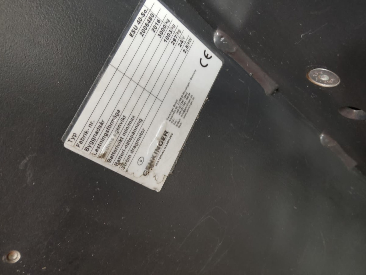 Genkinger ESU 40-SO/ 2000mm - Παλετοφόρο: φωτογραφία 2 Genkinger ESU 40-SO/ 2000mm - Παλετοφόρο: φωτογραφία 2
