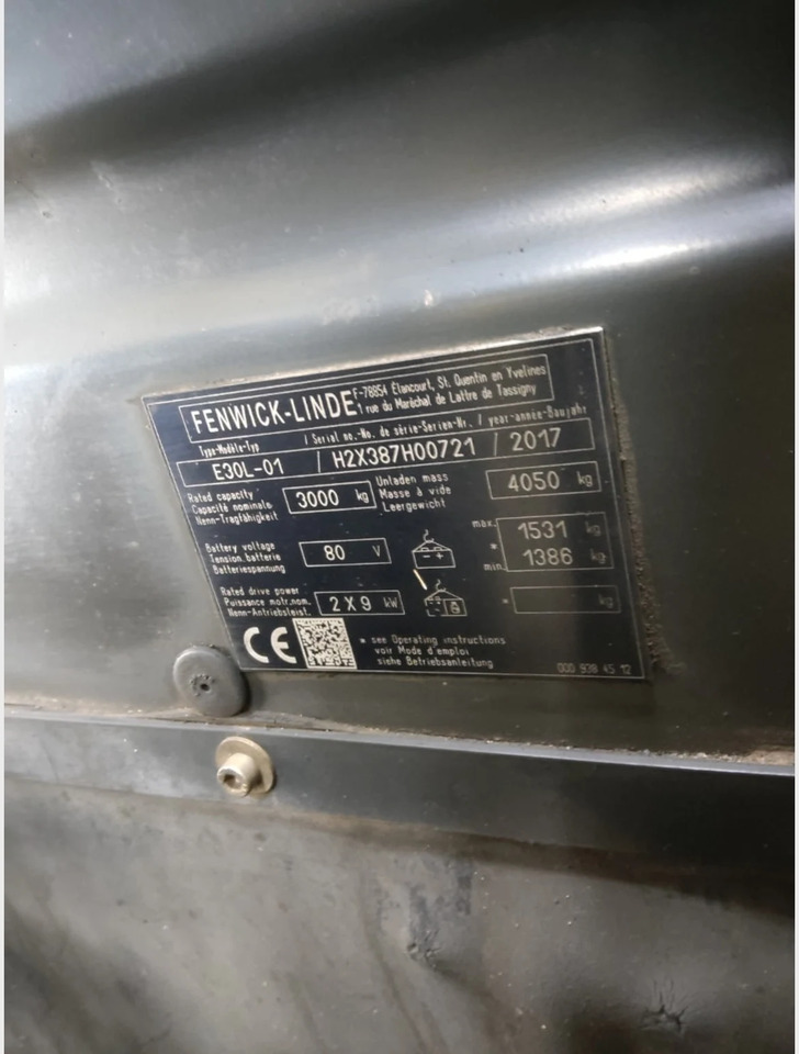Linde E30L-01 - Ηλεκτροκίνητο περονοφόρο: φωτογραφία 5 Linde E30L-01 - Ηλεκτροκίνητο περονοφόρο: φωτογραφία 5