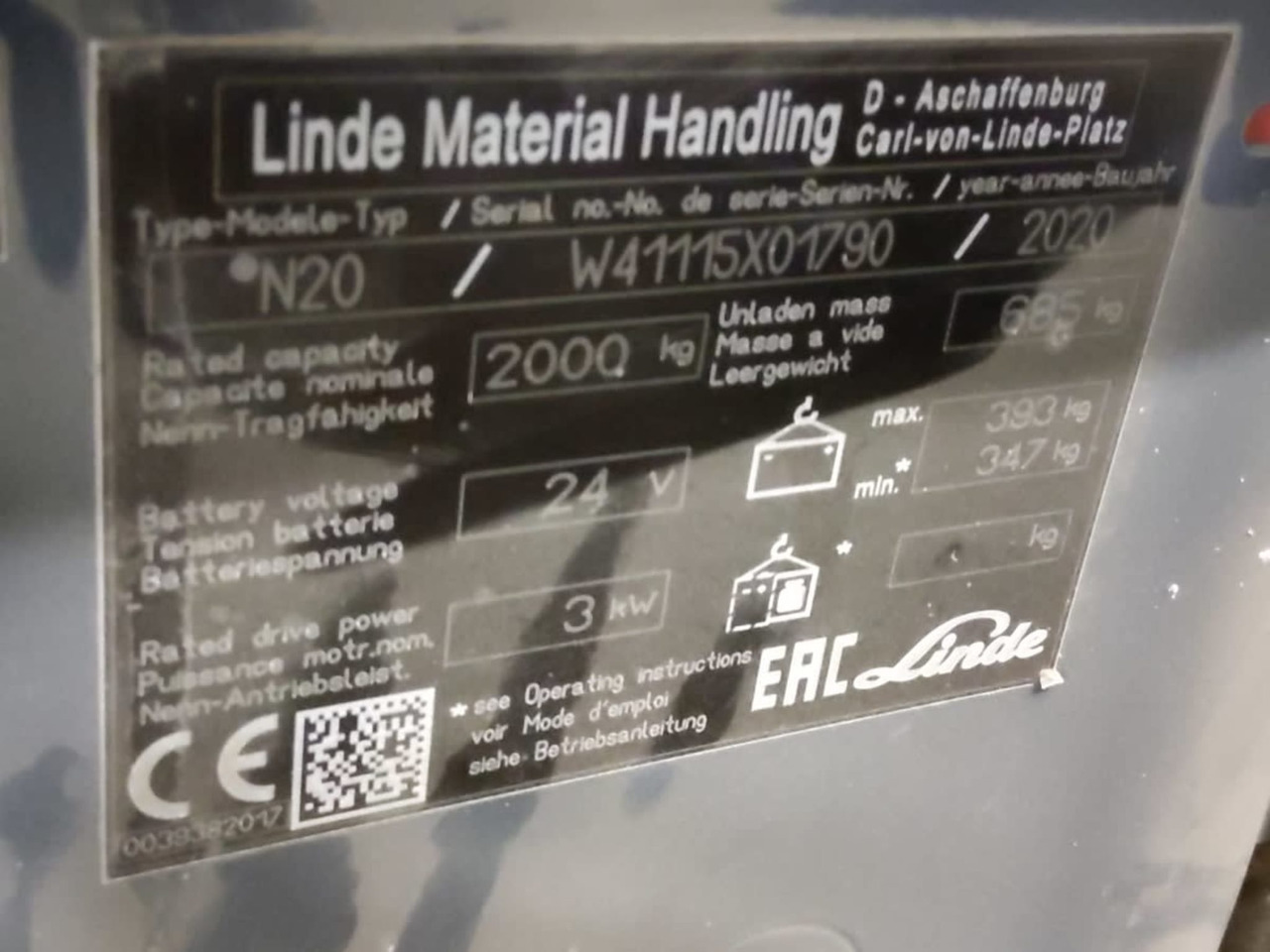 Linde N20/2400mm - Μηχάνημα συλλογής παραγγελιών: φωτογραφία 5 Linde N20/2400mm - Μηχάνημα συλλογής παραγγελιών: φωτογραφία 5