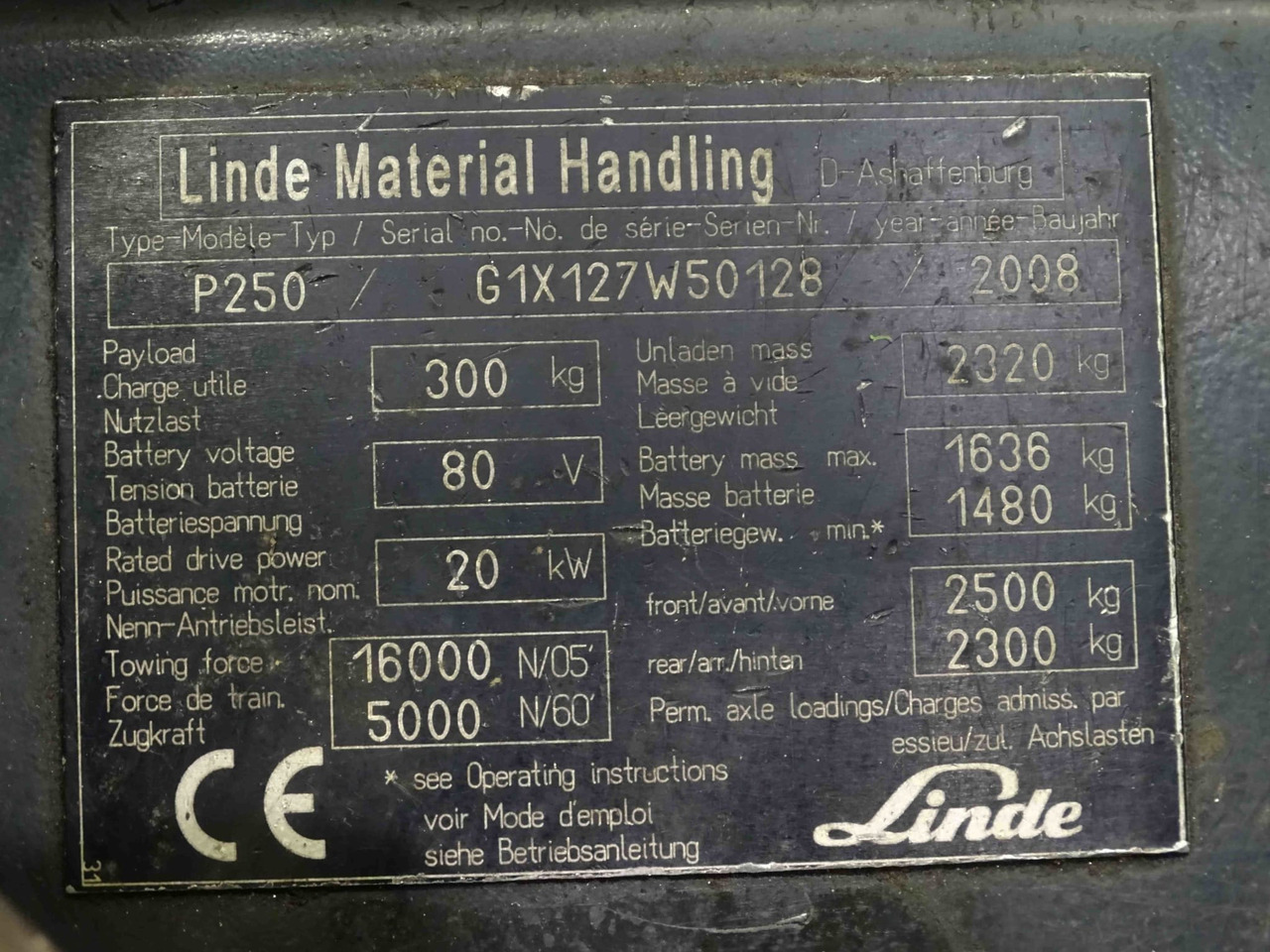 Linde P250 - Μηχάνημα έλξης: φωτογραφία 2 Linde P250 - Μηχάνημα έλξης: φωτογραφία 2