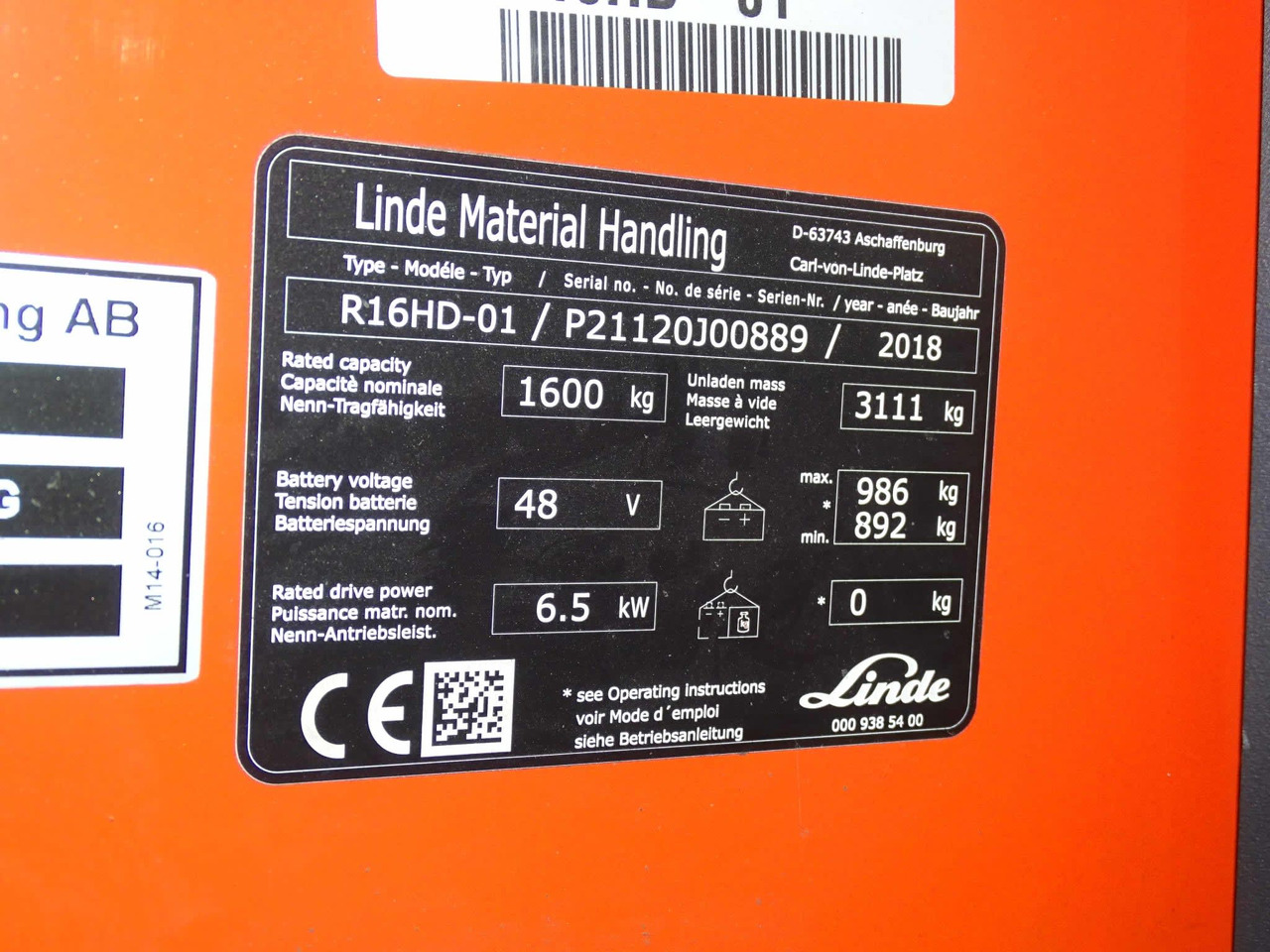 Linde R16HD-01 - Ανυψωτικό στενών δρόμων: φωτογραφία 2 Linde R16HD-01 - Ανυψωτικό στενών δρόμων: φωτογραφία 2