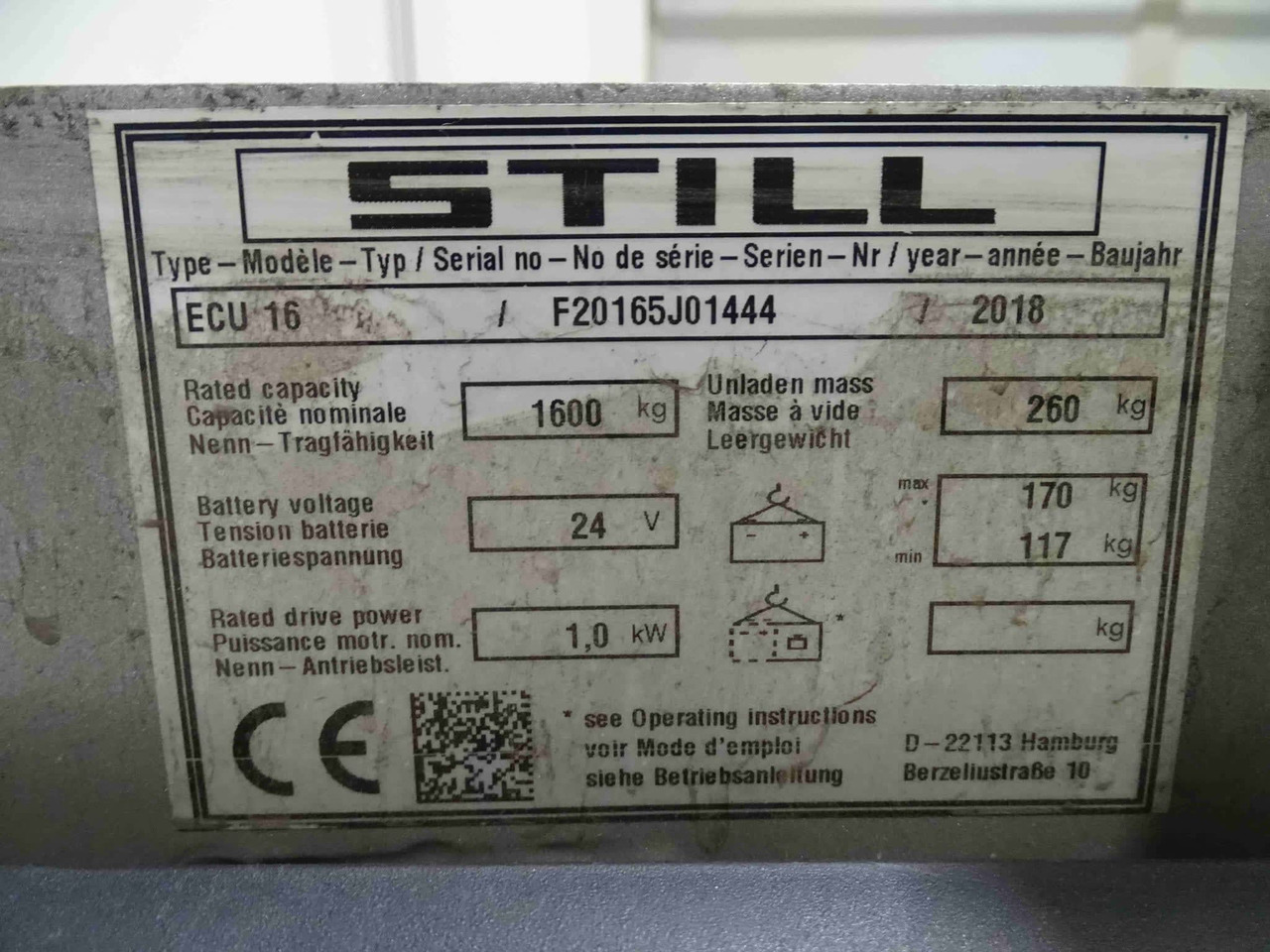 STILL ECU16 - Παλετοφόρο: φωτογραφία 2 STILL ECU16 - Παλετοφόρο: φωτογραφία 2