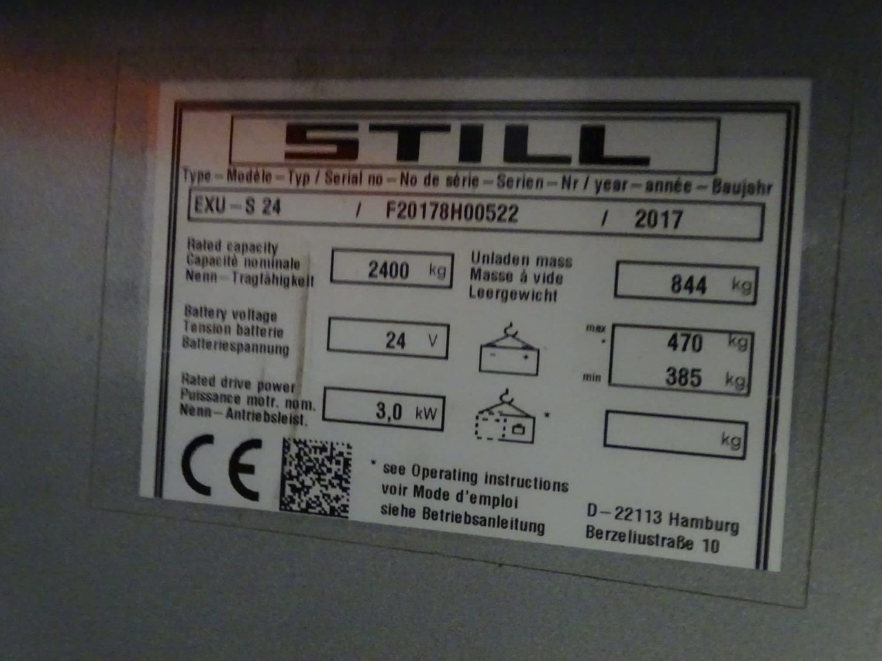 STILL EXU-S24/2390 mm - Παλετοφόρο: φωτογραφία 3 STILL EXU-S24/2390 mm - Παλετοφόρο: φωτογραφία 3