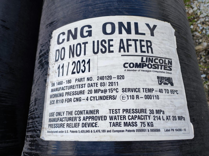 Lincoln COMPOSITES CNG GAS TANKS FOR SALE 240120-020 / 214 L / 30+ pcs. - Ρεζερβουάρ καυσίμου: φωτογραφία 5 Lincoln COMPOSITES CNG GAS TANKS FOR SALE 240120-020 / 214 L / 30+ pcs. - Ρεζερβουάρ καυσίμου: φωτογραφία 5
