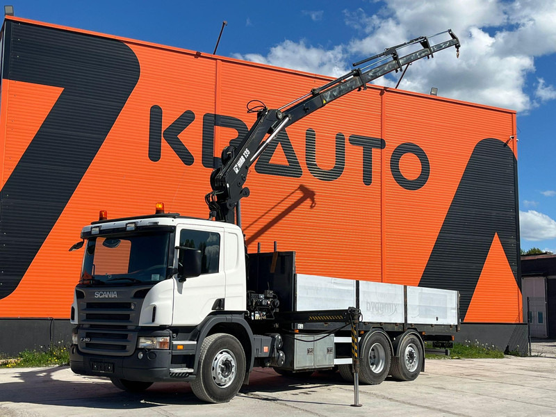 Scania P 340 6x2 HIAB 135-4 / PLATFORM L=6171 mm - Φορτηγό με ανοιχτή καρότσα, Φορτηγό με γερανό: φωτογραφία 1 Scania P 340 6x2 HIAB 135-4 / PLATFORM L=6171 mm - Φορτηγό με ανοιχτή καρότσα, Φορτηγό με γερανό: φωτογραφία 1