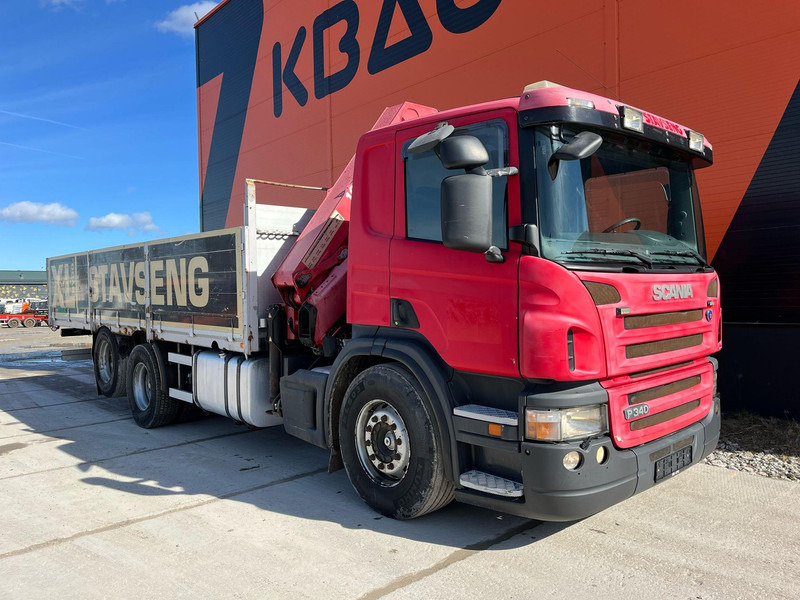 Scania P 340 6x2 HMF 1820 K5 / PLATFORM L=6760 mm - Φορτηγό με ανοιχτή καρότσα, Φορτηγό με γερανό: φωτογραφία 4 Scania P 340 6x2 HMF 1820 K5 / PLATFORM L=6760 mm - Φορτηγό με ανοιχτή καρότσα, Φορτηγό με γερανό: φωτογραφία 4
