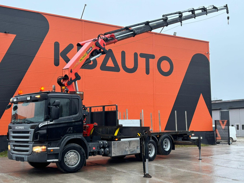 Scania P 380 6x2 PK 44002 + WINCH / PLATFORM L=6090 mm - Φορτηγό με ανοιχτή καρότσα, Φορτηγό με γερανό: φωτογραφία 1 Scania P 380 6x2 PK 44002 + WINCH / PLATFORM L=6090 mm - Φορτηγό με ανοιχτή καρότσα, Φορτηγό με γερανό: φωτογραφία 1