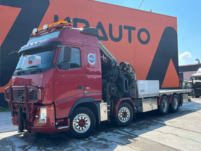 Volvo FH 480 8x4 HIAB 1055E-8 / WINCH / PLATFORM L=6928 mm - Φορτηγό με ανοιχτή καρότσα, Φορτηγό με γερανό: φωτογραφία 2 Volvo FH 480 8x4 HIAB 1055E-8 / WINCH / PLATFORM L=6928 mm - Φορτηγό με ανοιχτή καρότσα, Φορτηγό με γερανό: φωτογραφία 2
