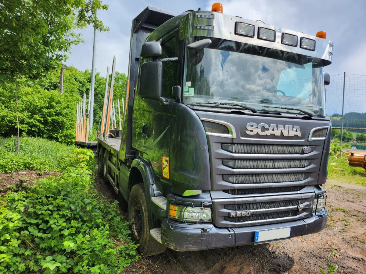 Scania R R 580 - Φορτηγό ξυλείας, Φορτηγό με γερανό: φωτογραφία 1 Scania R R 580 - Φορτηγό ξυλείας, Φορτηγό με γερανό: φωτογραφία 1