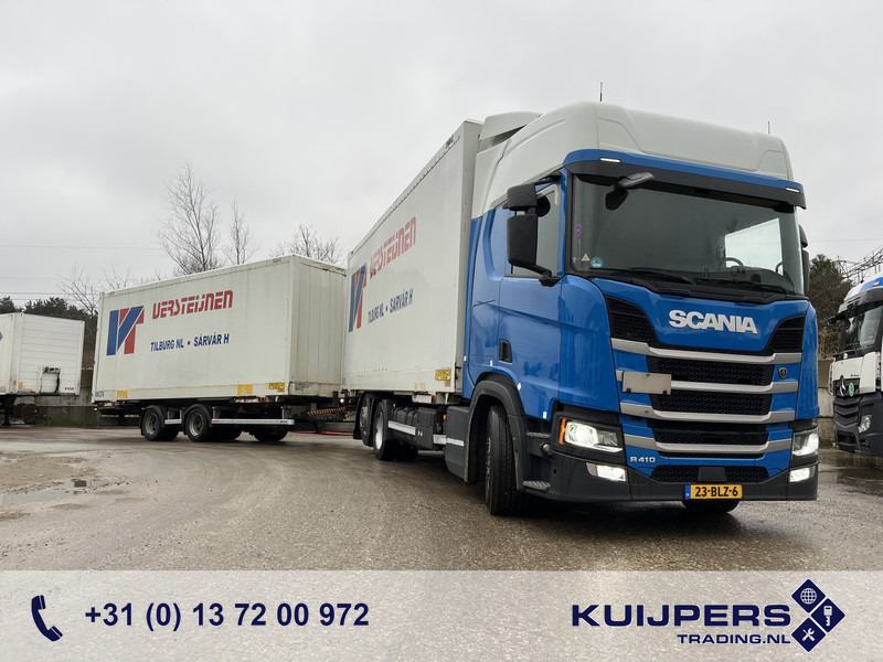 Scania R410 Highline / BDF Box + Wecon AWZ 218 / BDF Box / 448 dkm / NL Truck + Trailer - Φορτηγό μεταφοράς εμπορευματοκιβωτίων/ Κινητό αμάξωμα: φωτογραφία 1 Scania R410 Highline / BDF Box + Wecon AWZ 218 / BDF Box / 448 dkm / NL Truck + Trailer - Φορτηγό μεταφοράς εμπορευματοκιβωτίων/ Κινητό αμάξωμα: φωτογραφία 1