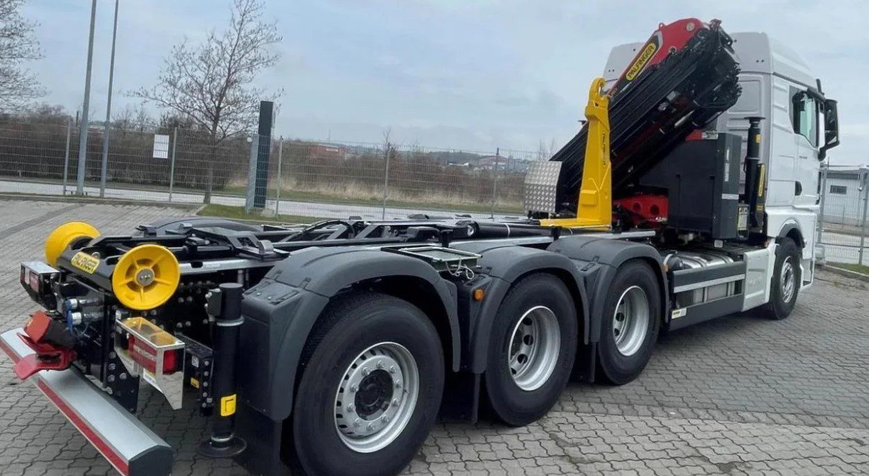 MAN TGS 35.510 8×4 Tridem kranväxlare Palfinger - Φορτηγό φόρτωσης γάντζου, Φορτηγό με γερανό: φωτογραφία 4 MAN TGS 35.510 8×4 Tridem kranväxlare Palfinger - Φορτηγό φόρτωσης γάντζου, Φορτηγό με γερανό: φωτογραφία 4