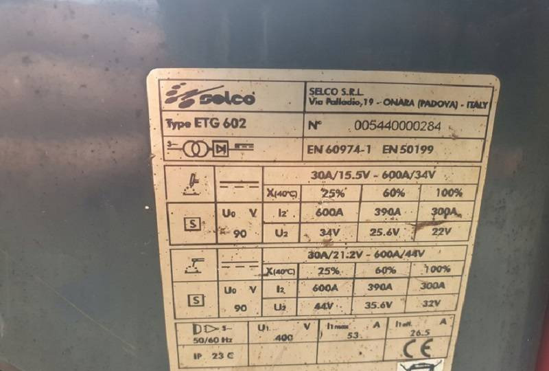 SELCO ETG 602, - Ηλεκτροσυγκολλήσεις: φωτογραφία 4 SELCO ETG 602, - Ηλεκτροσυγκολλήσεις: φωτογραφία 4