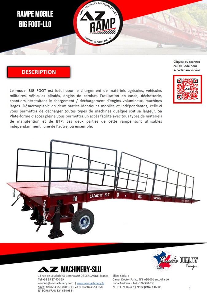 AZ RAMP KING VERSION, BIG FOOT 15 T mobile loading ramp - Ράμπα φόρτωσης: φωτογραφία 4 AZ RAMP KING VERSION, BIG FOOT 15 T mobile loading ramp - Ράμπα φόρτωσης: φωτογραφία 4