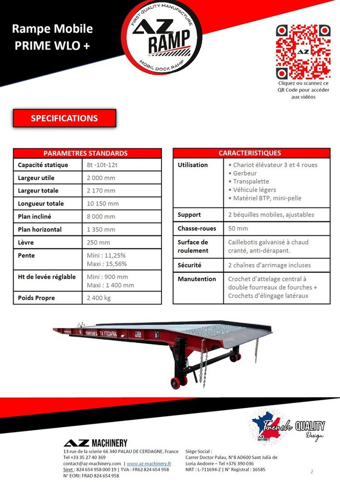 AZ RAMP-PRIME PRIME WLO + 8 . Industrial Mobil Loading Ramp - Ράμπα φόρτωσης: φωτογραφία 4 AZ RAMP-PRIME PRIME WLO + 8 . Industrial Mobil Loading Ramp - Ράμπα φόρτωσης: φωτογραφία 4