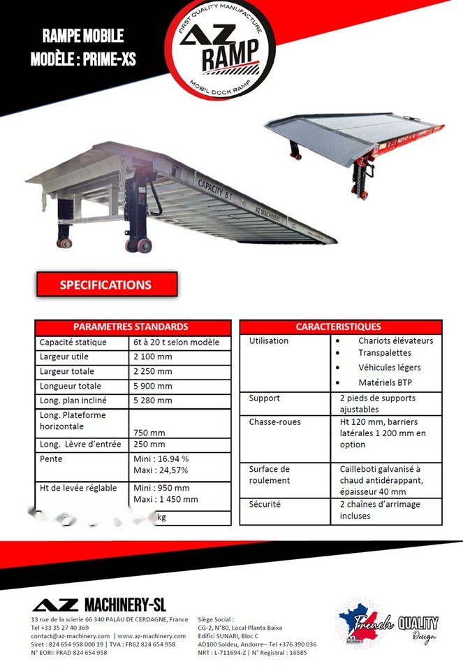 AZ RAMP PRIME XS-6 mobile loading ramp - Ράμπα φόρτωσης: φωτογραφία 2 AZ RAMP PRIME XS-6 mobile loading ramp - Ράμπα φόρτωσης: φωτογραφία 2