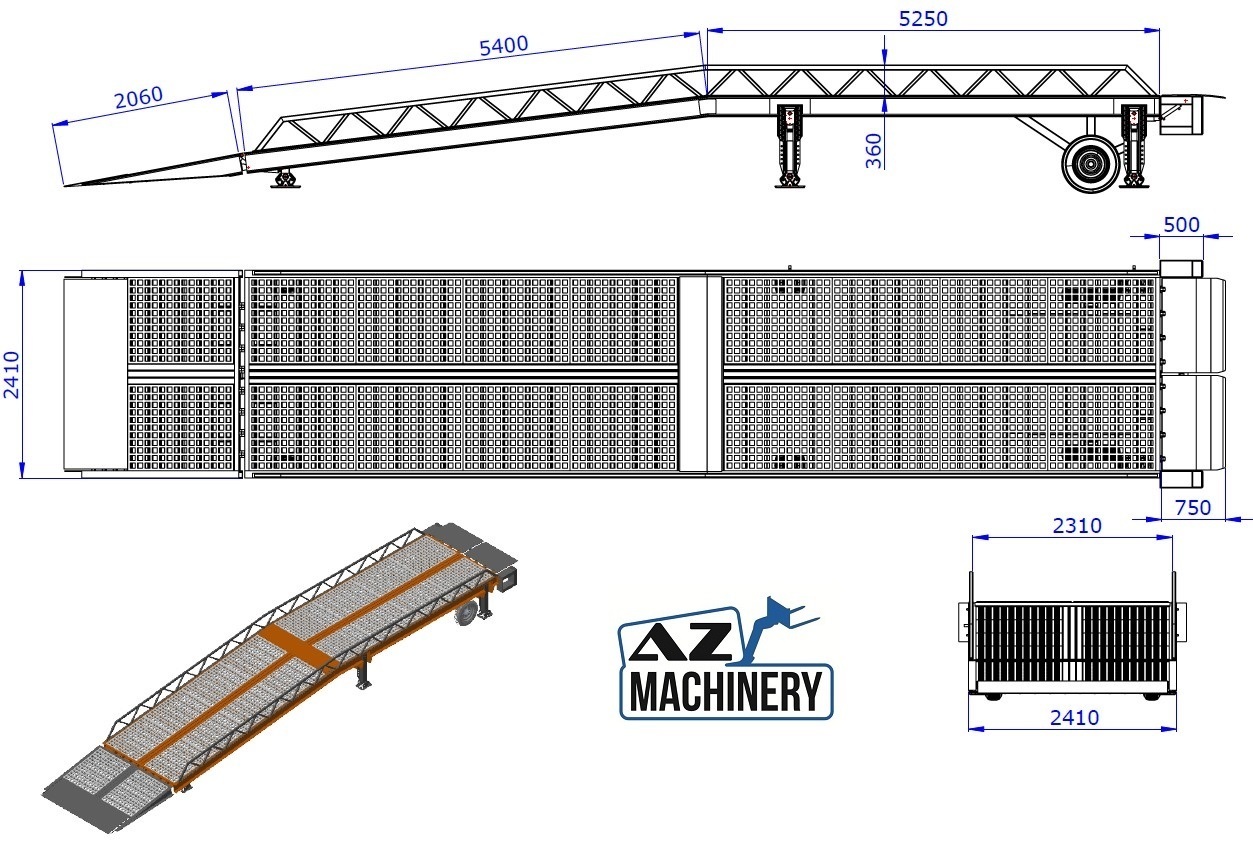 Νέα Ράμπα φόρτωσης AZ RAMP STAR-15-ZR-LLO-E mobile loading ramp: φωτογραφία 12