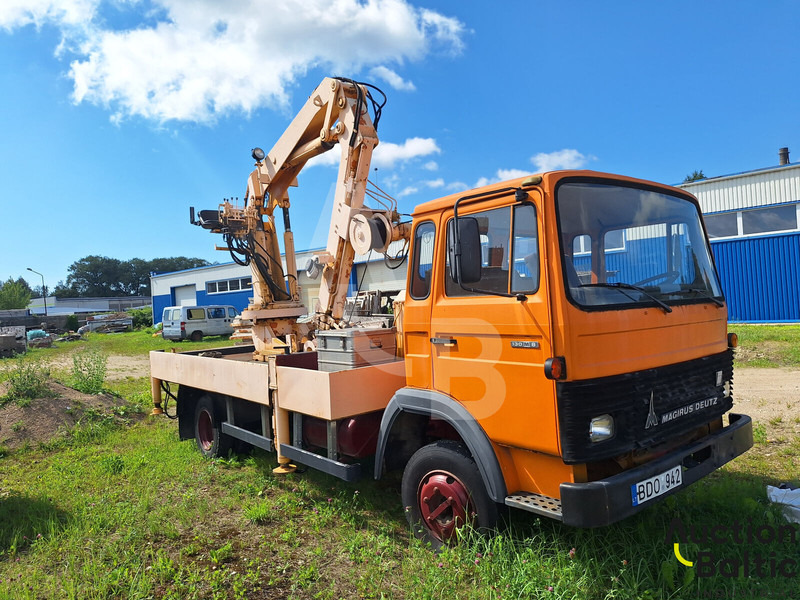 Magirus 130 M 8 - Φορτηγό με ανοιχτή καρότσα, Φορτηγό με γερανό: φωτογραφία 1 Magirus 130 M 8 - Φορτηγό με ανοιχτή καρότσα, Φορτηγό με γερανό: φωτογραφία 1