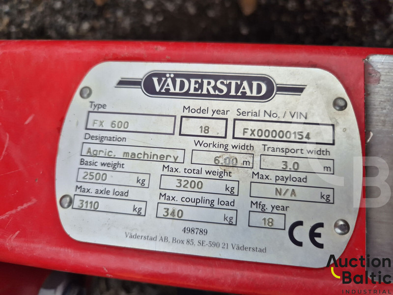 Καλλιεργητής Vaderstad FX 600: φωτογραφία 13
