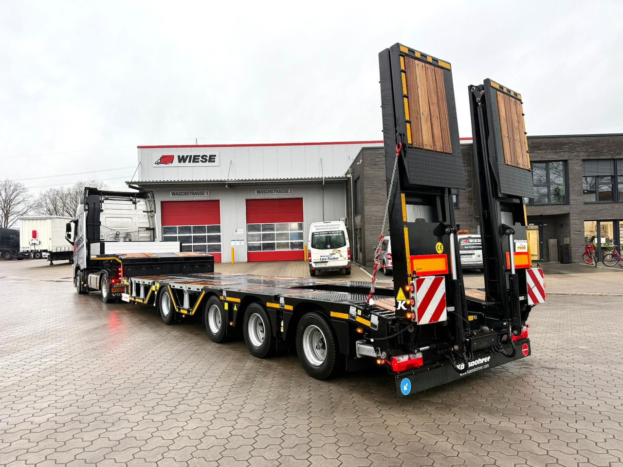 Kässbohrer K.SLA R 4 / 2N 18/40 Tieflader Radmulden tele - Επικαθήμενο με χαμηλό δάπεδο: φωτογραφία 1 Kässbohrer K.SLA R 4 / 2N 18/40 Tieflader Radmulden tele - Επικαθήμενο με χαμηλό δάπεδο: φωτογραφία 1