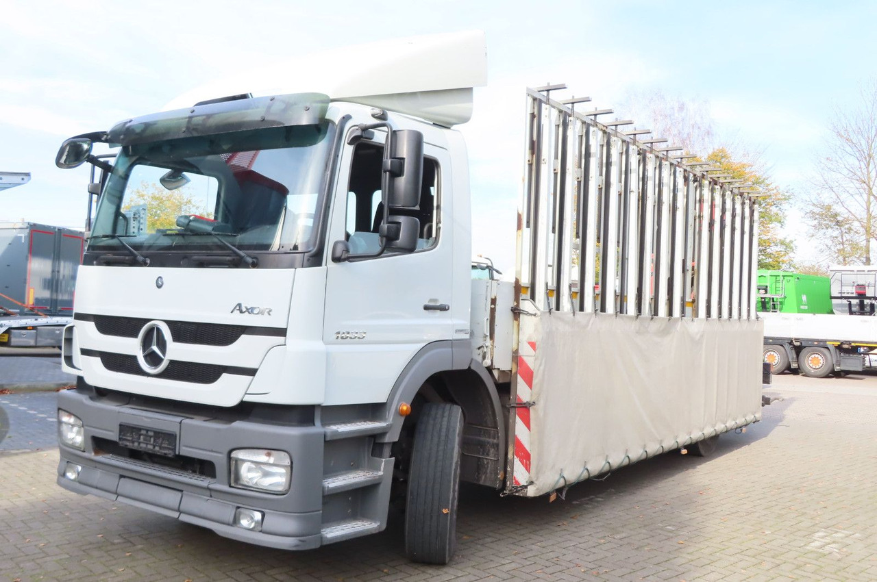Mercedes-Benz Axor 1833 L - Glastransporter Kran Palfinger - Φορτηγό με ανοιχτή καρότσα, Φορτηγό με γερανό: φωτογραφία 2 Mercedes-Benz Axor 1833 L - Glastransporter Kran Palfinger - Φορτηγό με ανοιχτή καρότσα, Φορτηγό με γερανό: φωτογραφία 2