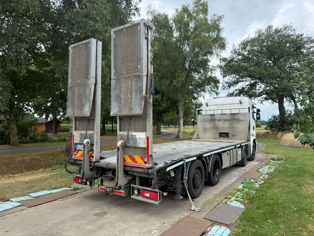 Scania G450 Baumaschinentransporter mit Rampen - Φορτηγό αυτοκινητάμαξα: φωτογραφία 2 Scania G450 Baumaschinentransporter mit Rampen - Φορτηγό αυτοκινητάμαξα: φωτογραφία 2