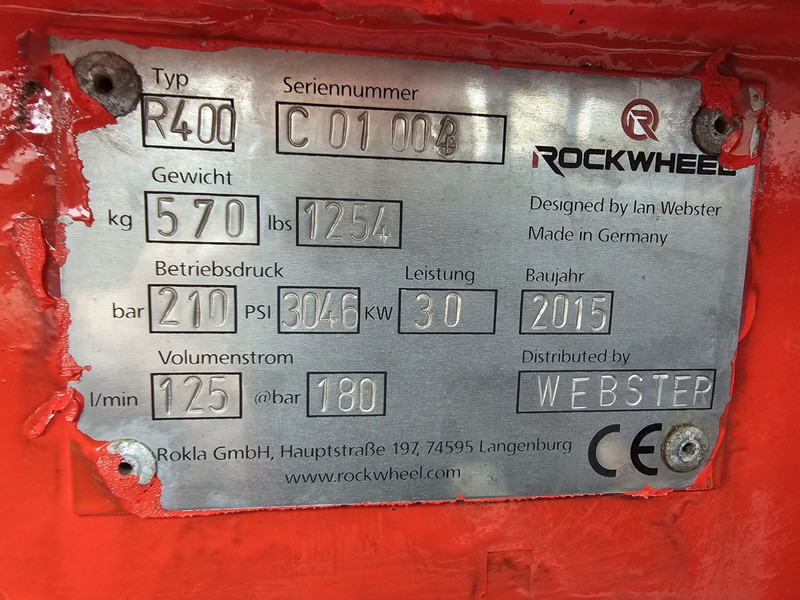 Παρελκόμενα για Κατασκευή μηχανήματα rockwheel r400 cw10 asvaltfrees frais cw 10 demarec rockwheel epirock: φωτογραφία 6