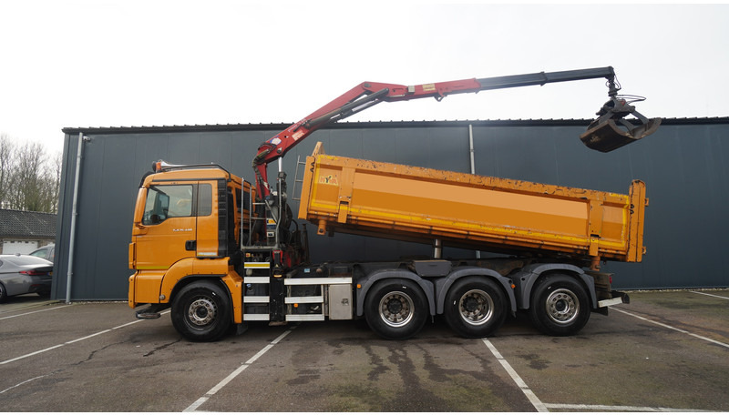 MAN TGS 35-440 8X4 2 SIDE TIPPER WITH HMF Z 1943 CRANE 415.000KM - Φορτηγό με γερανό: φωτογραφία 1 MAN TGS 35-440 8X4 2 SIDE TIPPER WITH HMF Z 1943 CRANE 415.000KM - Φορτηγό με γερανό: φωτογραφία 1