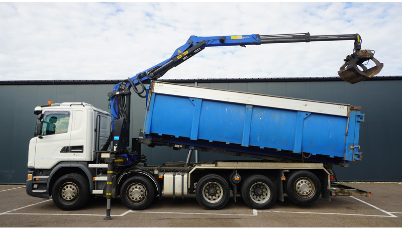 Scania G 490 10X4 CABLE SYSTEM TRUCK WITH PALFINGER Q180Z95TR CRANE - Φορτηγό με γερανό: φωτογραφία 1 Scania G 490 10X4 CABLE SYSTEM TRUCK WITH PALFINGER Q180Z95TR CRANE - Φορτηγό με γερανό: φωτογραφία 1