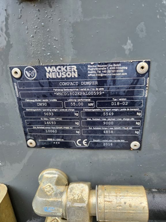 Wacker DW90 - Μίνι ανατρεπόμενο: φωτογραφία 3 Wacker DW90 - Μίνι ανατρεπόμενο: φωτογραφία 3