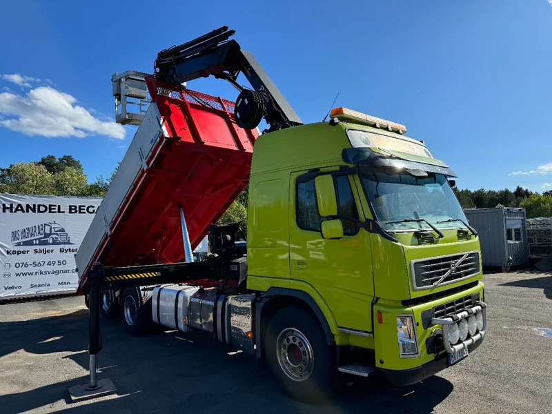 Volvo FM 6x2, Tipper + Crane and Skylift, 2009 - Φορτηγό ανατρεπόμενο, Φορτηγό με γερανό: φωτογραφία 1 Volvo FM 6x2, Tipper + Crane and Skylift, 2009 - Φορτηγό ανατρεπόμενο, Φορτηγό με γερανό: φωτογραφία 1