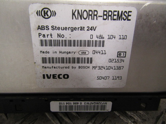 IVECO TECTOR 75E17/18 ABS ECU P/NO 504071193/486104110 - Ηλεκτρονική μονάδα ελέγχου για Φορτηγό: φωτογραφία 2 IVECO TECTOR 75E17/18 ABS ECU P/NO 504071193/486104110 - Ηλεκτρονική μονάδα ελέγχου για Φορτηγό: φωτογραφία 2