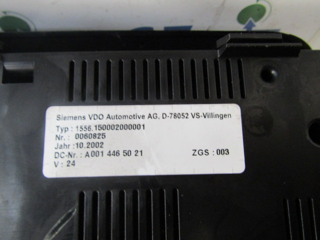 MERCEDES ATEGO 1823 CLOCK CLUSTER P/NO A001 446 5021 - Ηλεκτρικό σύστημα για Φορτηγό: φωτογραφία 2 MERCEDES ATEGO 1823 CLOCK CLUSTER P/NO A001 446 5021 - Ηλεκτρικό σύστημα για Φορτηγό: φωτογραφία 2