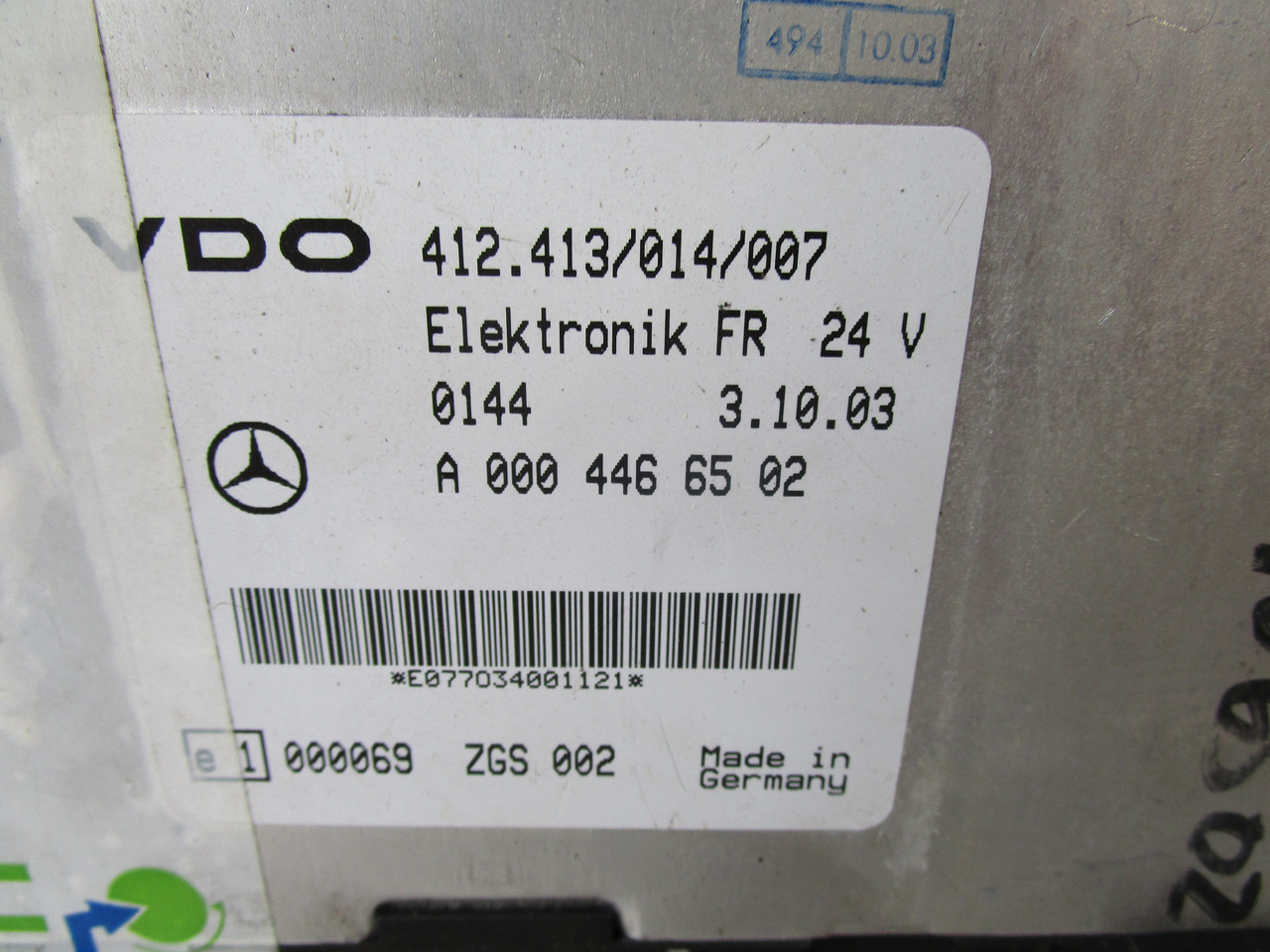 MERCEDES ATEGO FR ECU P/NO A0004466502 - Ηλεκτρονική μονάδα ελέγχου για Φορτηγό: φωτογραφία 2 MERCEDES ATEGO FR ECU P/NO A0004466502 - Ηλεκτρονική μονάδα ελέγχου για Φορτηγό: φωτογραφία 2
