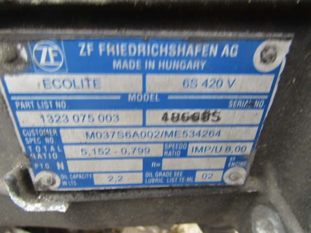 MITSUBISHI FUSO 6 SPEED MANUAL ZF GEARBOX TYPE 6S 420V - Κιβώτιο ταχυτήτων για Φορτηγό: φωτογραφία 4 MITSUBISHI FUSO 6 SPEED MANUAL ZF GEARBOX TYPE 6S 420V - Κιβώτιο ταχυτήτων για Φορτηγό: φωτογραφία 4