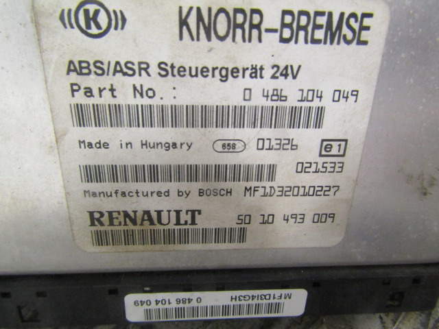 RENAULT MIDLUM DCI ABS/ASR ECU P/NO 486104049/5010453009 - Ηλεκτρικό σύστημα για Φορτηγό: φωτογραφία 2 RENAULT MIDLUM DCI ABS/ASR ECU P/NO 486104049/5010453009 - Ηλεκτρικό σύστημα για Φορτηγό: φωτογραφία 2