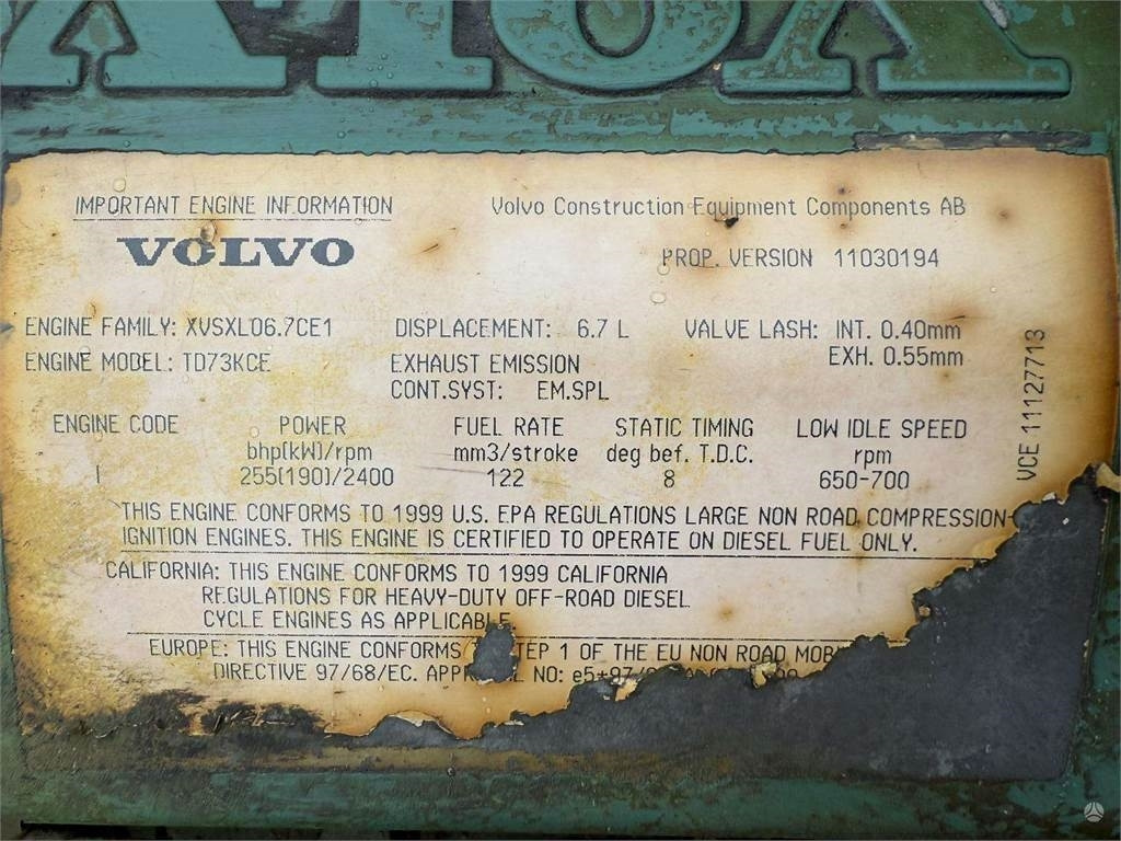 Μίσθωση Volvo A25C , Nr.3 , EPA  Volvo A25C , Nr.3 , EPA: φωτογραφία 17