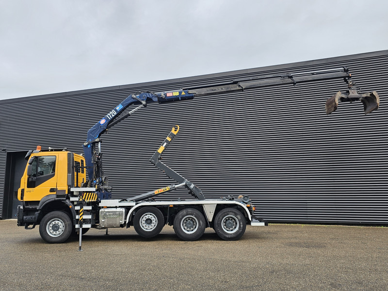 Iveco TRAKKER 380 8X6 / EURO 6 / CRANE + HOOKLIFT - Φορτηγό φόρτωσης γάντζου, Φορτηγό με γερανό: φωτογραφία 3 Iveco TRAKKER 380 8X6 / EURO 6 / CRANE + HOOKLIFT - Φορτηγό φόρτωσης γάντζου, Φορτηγό με γερανό: φωτογραφία 3
