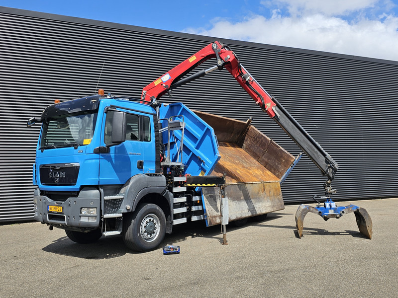 MAN TGS 28.400 6X4-4 BL / CRANE + 2 SIDE TIPPER - Φορτηγό ανατρεπόμενο, Φορτηγό με γερανό: φωτογραφία 3 MAN TGS 28.400 6X4-4 BL / CRANE + 2 SIDE TIPPER - Φορτηγό ανατρεπόμενο, Φορτηγό με γερανό: φωτογραφία 3