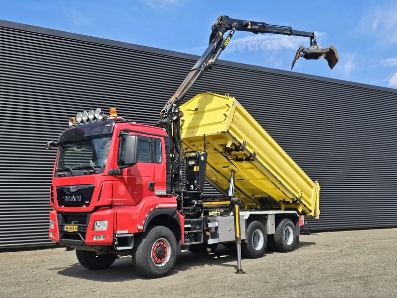 MAN TGS 33.480 6x6 / PALFINGER Z CRANE / 2 SIDE TIPPER - Φορτηγό ανατρεπόμενο, Φορτηγό με γερανό: φωτογραφία 1 MAN TGS 33.480 6x6 / PALFINGER Z CRANE / 2 SIDE TIPPER - Φορτηγό ανατρεπόμενο, Φορτηγό με γερανό: φωτογραφία 1