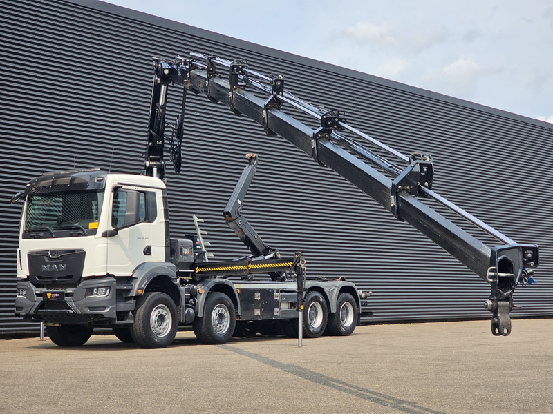 MAN TGS 35.470 8X4 BB / HIAB CRANE + HOOKLIFT - Φορτηγό φόρτωσης γάντζου, Φορτηγό με γερανό: φωτογραφία 3 MAN TGS 35.470 8X4 BB / HIAB CRANE + HOOKLIFT - Φορτηγό φόρτωσης γάντζου, Φορτηγό με γερανό: φωτογραφία 3