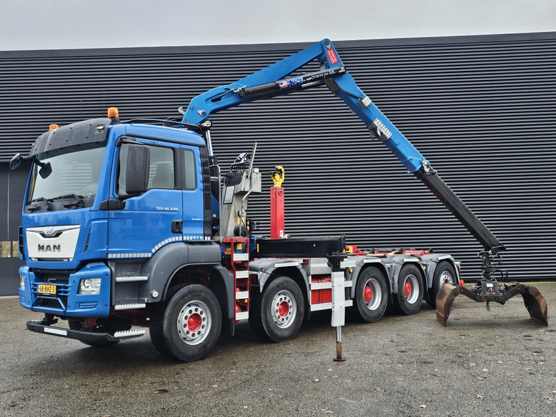 MAN TGS 47.440 BBL / 10X4 HOOKLIFT + Z CRANE - Φορτηγό φόρτωσης γάντζου, Φορτηγό με γερανό: φωτογραφία 3 MAN TGS 47.440 BBL / 10X4 HOOKLIFT + Z CRANE - Φορτηγό φόρτωσης γάντζου, Φορτηγό με γερανό: φωτογραφία 3